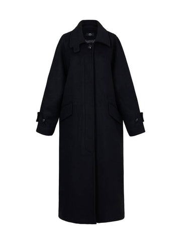 Mars Wool Hidden Button Long Coat Black - RAMUSTUDIO - BALAAN 1