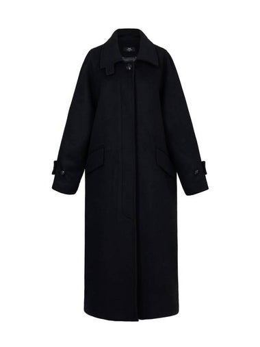 Mars Wool Hidden Button Long Coat Black - RAMUSTUDIO - BALAAN 1