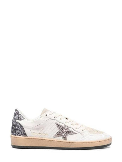 Ball Star Glitter Leather Low Top Sneakers White - GOLDEN GOOSE - BALAAN 2