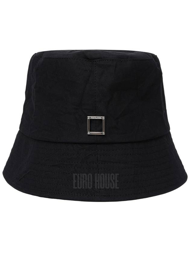 Crinkle bucket hat black safari unisex W231AC53929B - WOOYOUNGMI - BALAAN 1