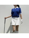 Golf t-shirt short sleeve collar cold golf knit ice blue golf wear - LOLOALLOY - BALAAN 8