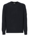 Lens Wappen Classic Crew Neck Wool Knit Top Navy - CP COMPANY - BALAAN 2