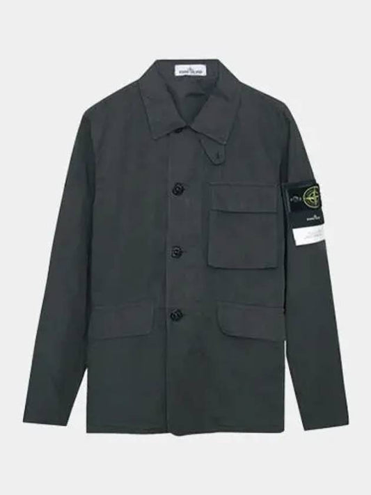 Waffen Patch Heavy Cotton Garment Dying Jacket Dark Gray - STONE ISLAND - BALAAN.