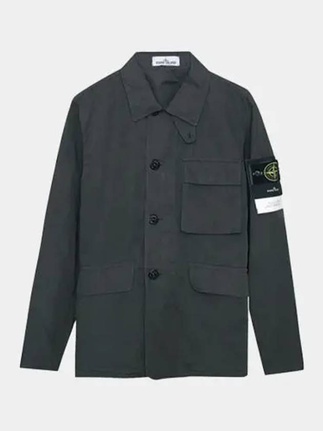 Wappen Patch Heavy Cotton Garment Dying Jacket Dark Grey - STONE ISLAND - BALAAN 2