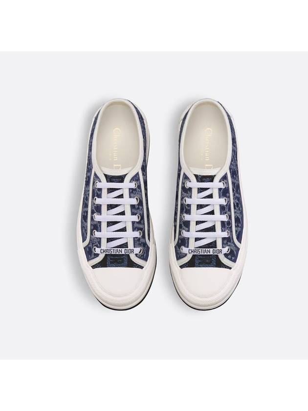 Walk'n'Dior Platform Cotton Low Top Sneaker Blue - DIOR - BALAAN 4