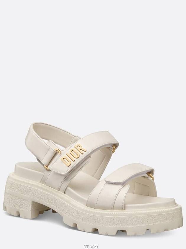 Dioract Platform Lambskin Sandals White - DIOR - BALAAN 3