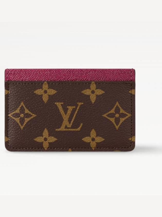 Monogram Card Wallet Brown Fuchsia - LOUIS VUITTON - BALAAN 2