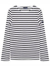 Minquiers Modern Stripe Long Sleeve T-Shirt Neige Noir - SAINT JAMES - BALAAN 2