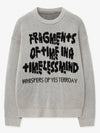 Timeless jacquard lettering knit grey black - BLONDNINE - BALAAN 6