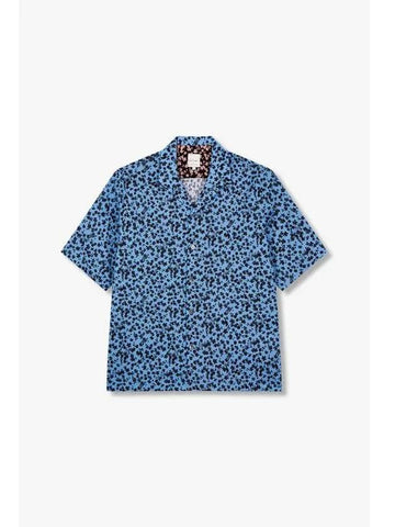 Men s Regular Fit Flower Seersucker Shirt Blue - PAUL SMITH - BALAAN 1