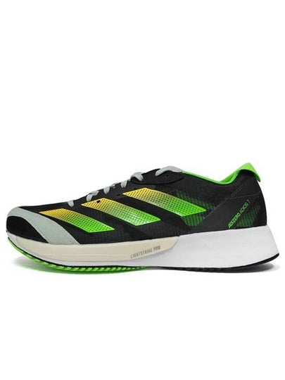 Adizero Adios 7 Running Low Top Sneakers Solar Green Black - ADIDAS - BALAAN 2