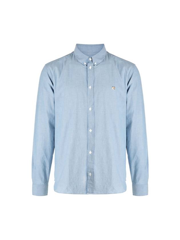 Foxhead Embroidered Classic Long Sleeve Shirt Washed Indigo - MAISON KITSUNE - BALAAN 2