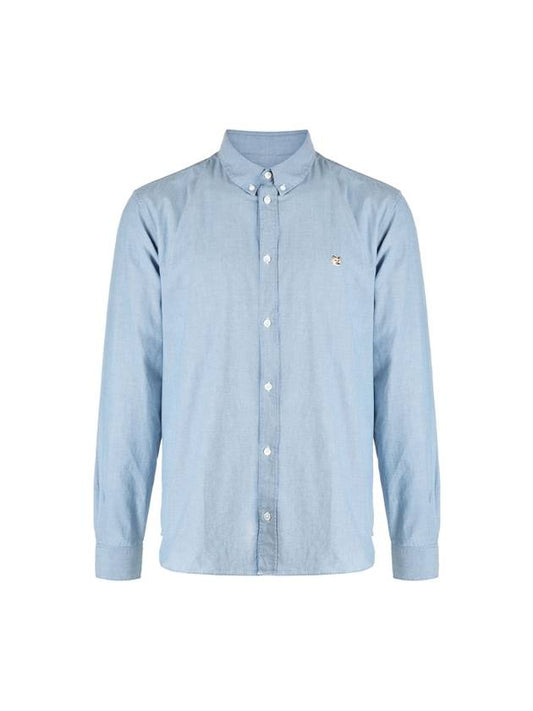 Foxhead Embroidered Classic Long Sleeve Shirt Washed Indigo - MAISON KITSUNE - BALAAN 2