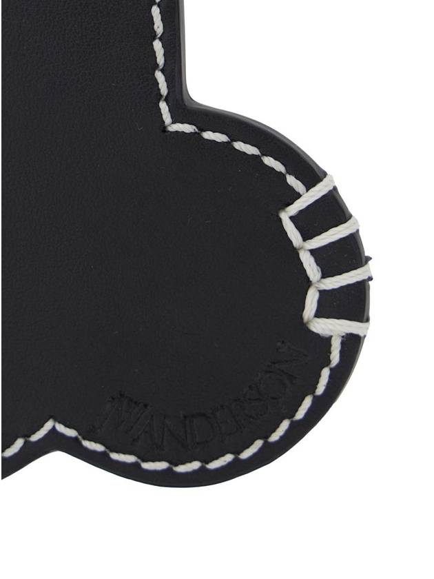 Black Keychain With Embossed Logo In Leather Man - JW ANDERSON - BALAAN 3