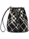 Check Drawstring Pouch Bag Black - BURBERRY - BALAAN 2