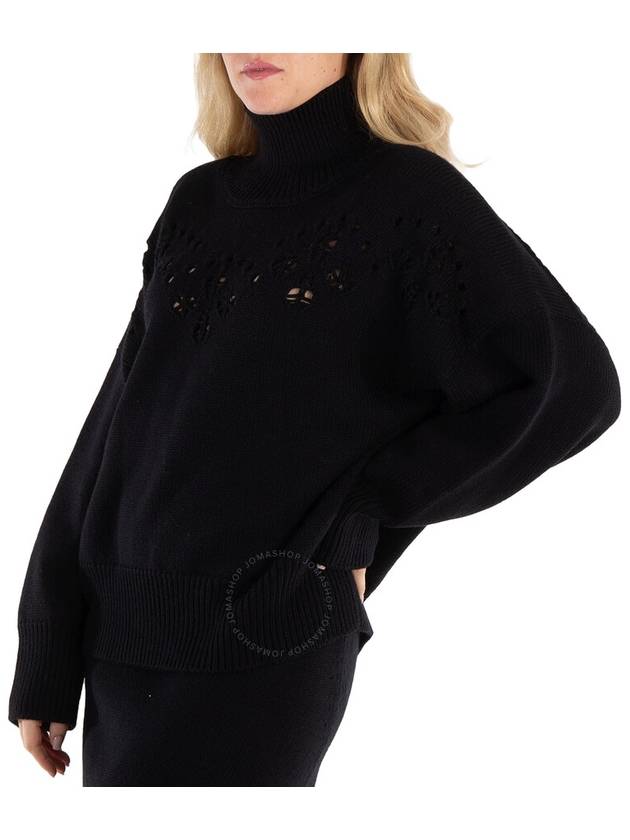 Chloe Ladies Black Pointelle-Knit Wool Jumper, Size Large - CHLOE - BALAAN 2