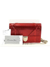 S0328OSKN Metallic Red Patent AMA Rama Gold Chain WOC Clutch Crossbody Bag - DIOR - BALAAN 2