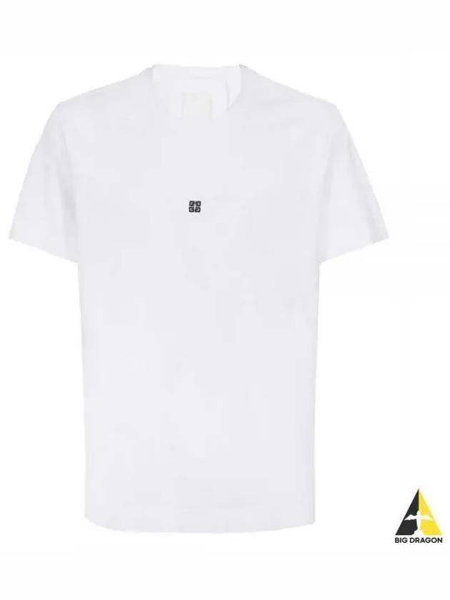 Embroidered Logo Jersey Short Sleeve T-shirt White - GIVENCHY - BALAAN 2