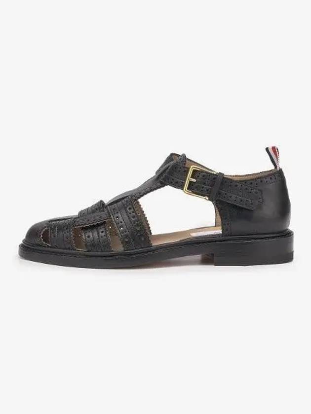 Brogued Fisherman Sandals Black - THOM BROWNE - BALAAN 2