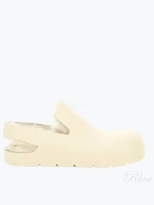 Shearling Puddle Sandals Off White - BOTTEGA VENETA - BALAAN 2