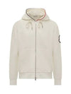 duo color patch hooded zip-up cardigan white - MONCLER - BALAAN 2