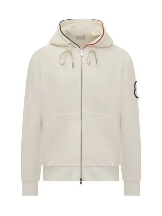 duo color patch hooded zip-up cardigan white - MONCLER - BALAAN 2