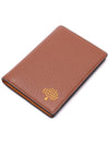 Signature Tree Print Heavy Grain Leather Card Wallet Brown - MULBERRY - BALAAN 6