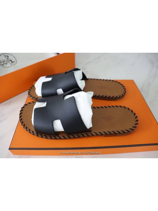 Izmir Slippers Black - HERMES - BALAAN 5