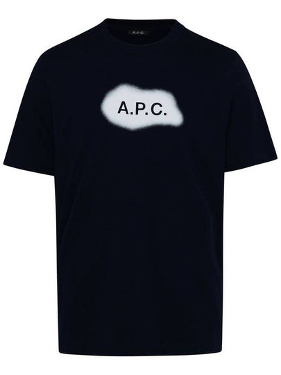 Albert Logo Short Sleeve T-Shirt Navy - A.P.C. - BALAAN 2