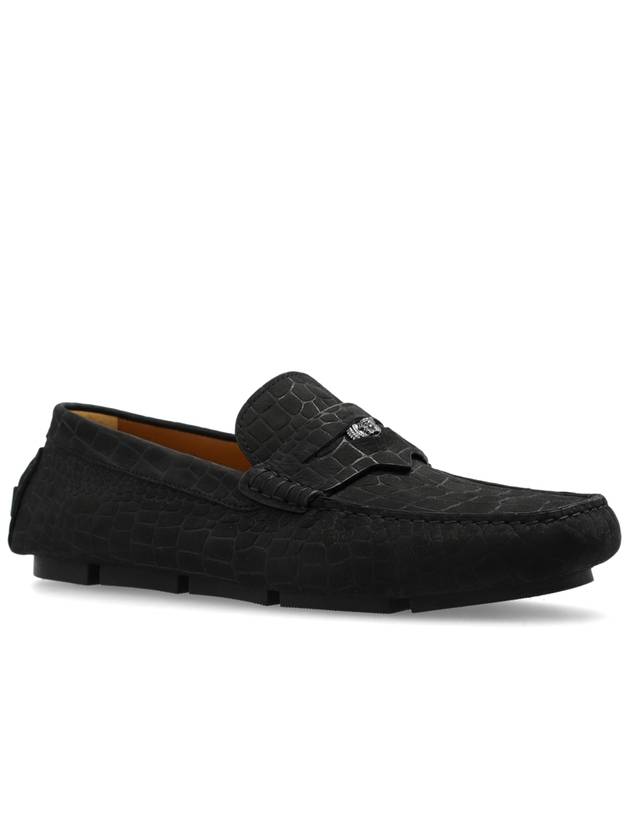 Versace Leather Loafers, Men's, Black - VERSACE - BALAAN 4