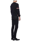 Merino Striped Crew Neck Knit Top Navy - THOM BROWNE - BALAAN 7