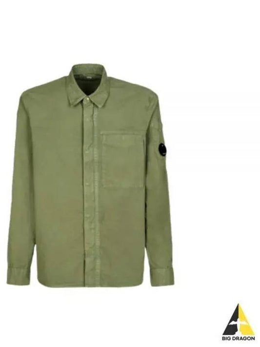 Gabardine Utility Shirt Bronze Green - CP COMPANY - BALAAN 2