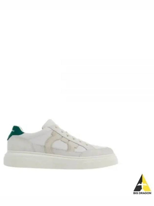 Gancini Outline Low-Top Sneakers White - SALVATORE FERRAGAMO - BALAAN 2