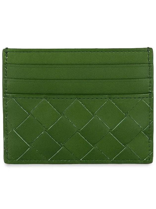 Intrecciato Leather Card Wallet Green - BOTTEGA VENETA - BALAAN 2
