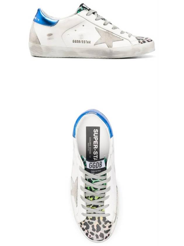 Superstar Leopard Low Top Sneakers Blue White - GOLDEN GOOSE - BALAAN 5