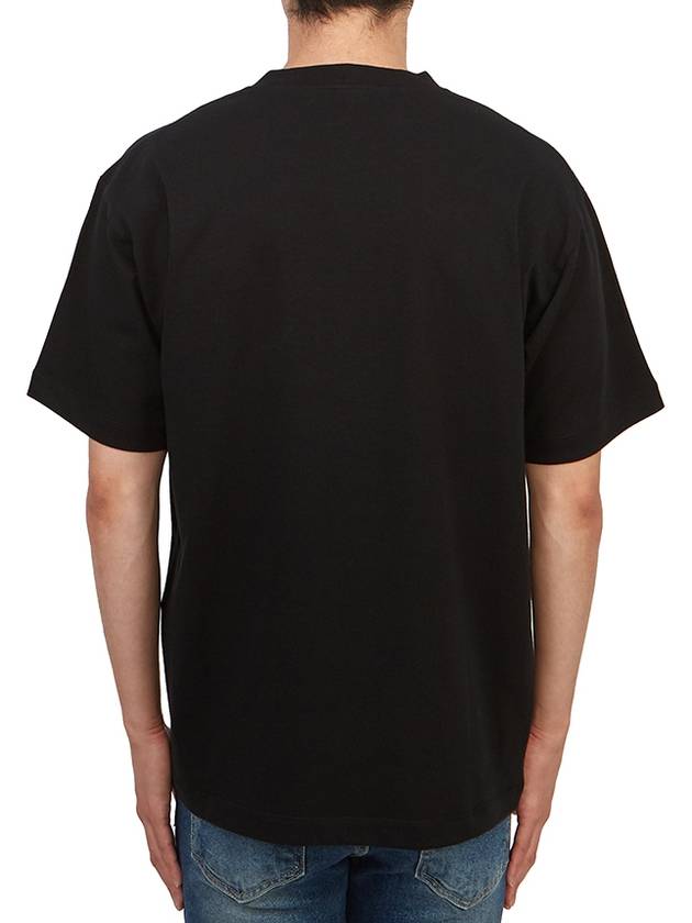 Camo Three Embroidery Regular Fit Cotton Jersey Short Sleeve T-Shirt Black - STONE ISLAND - BALAAN 4