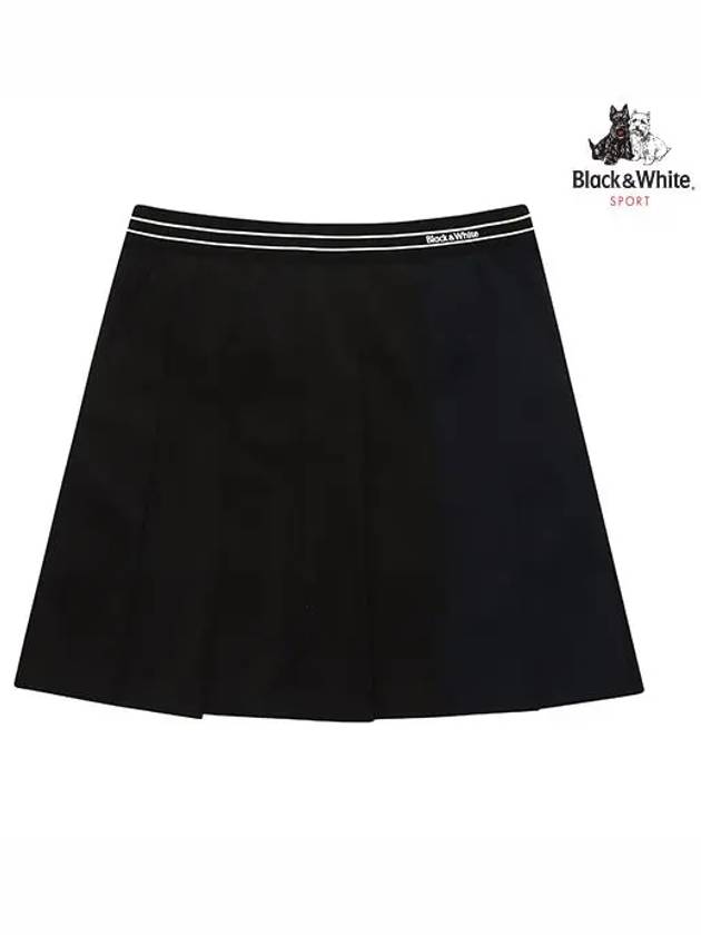 Spring Cushion Tonal Tone Pleated Culottes 4023LZSPBLACK - BLACK&WHITE - BALAAN 1