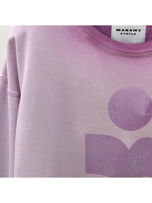 Mobyli Washed Cotton Logo Sweatshirt Lilac - ISABEL MARANT ETOILE - BALAAN 5