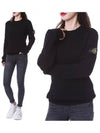 Wool Knit Top Black - STONE ISLAND - BALAAN 2