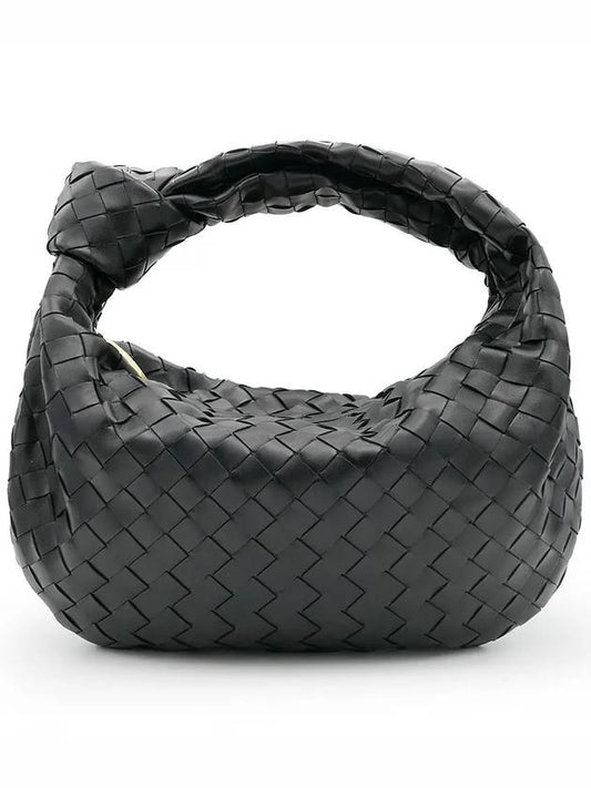 Teen Jodie Intreciato Leather Tote Bag Black - BOTTEGA VENETA - BALAAN 2