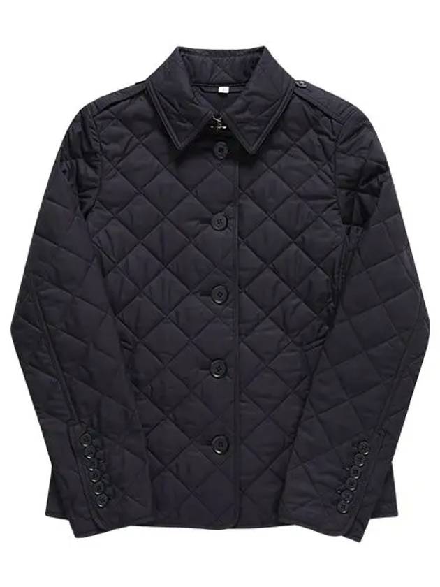 New Frankby Quilted Jacket Navy - BURBERRY - BALAAN 2