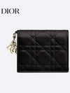 Lady Cannage Small Lambskin Half Wallet Black - DIOR - BALAAN 2