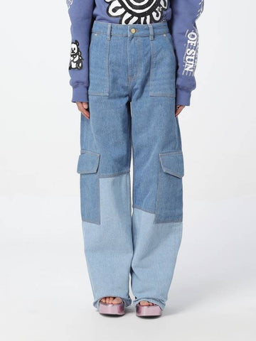 Jeans cargo Ganni in denim - GANNI - BALAAN 1