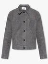 Suede Overshirt Jacket Grey - AMI - BALAAN 2