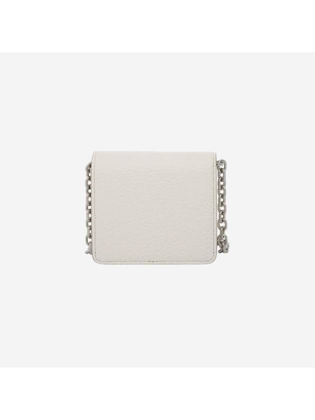 Embroidery Logo Chain Cald Wallet White - MAISON MARGIELA - BALAAN 3