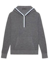 Women's Waffle Stitch Merino Wool Hoodie Grey - G/FORE - BALAAN 2