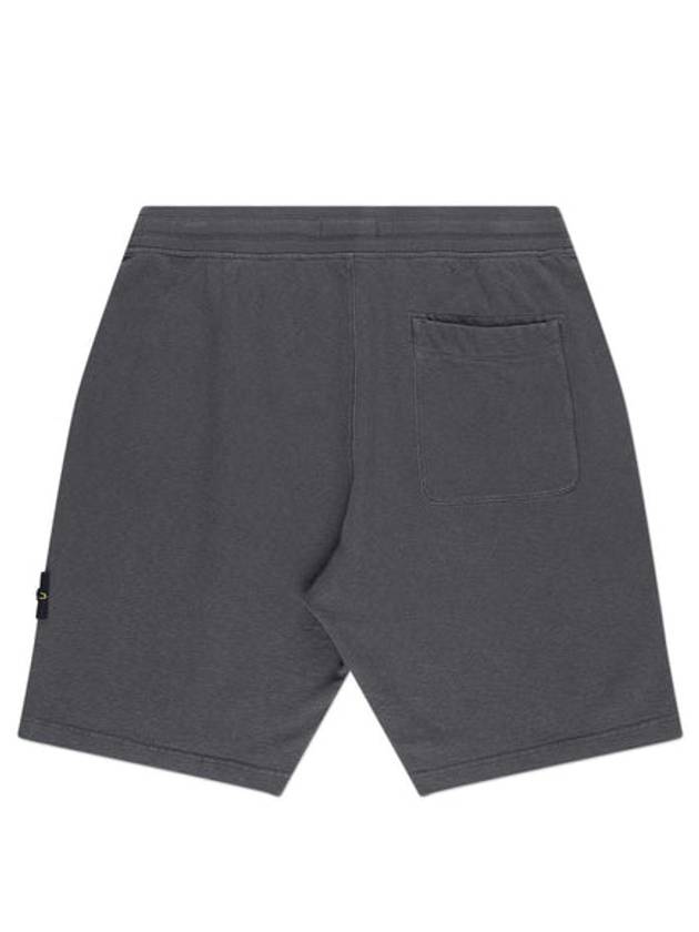 Compass Badge Cotton Track Shorts Grey - STONE ISLAND - BALAAN 3