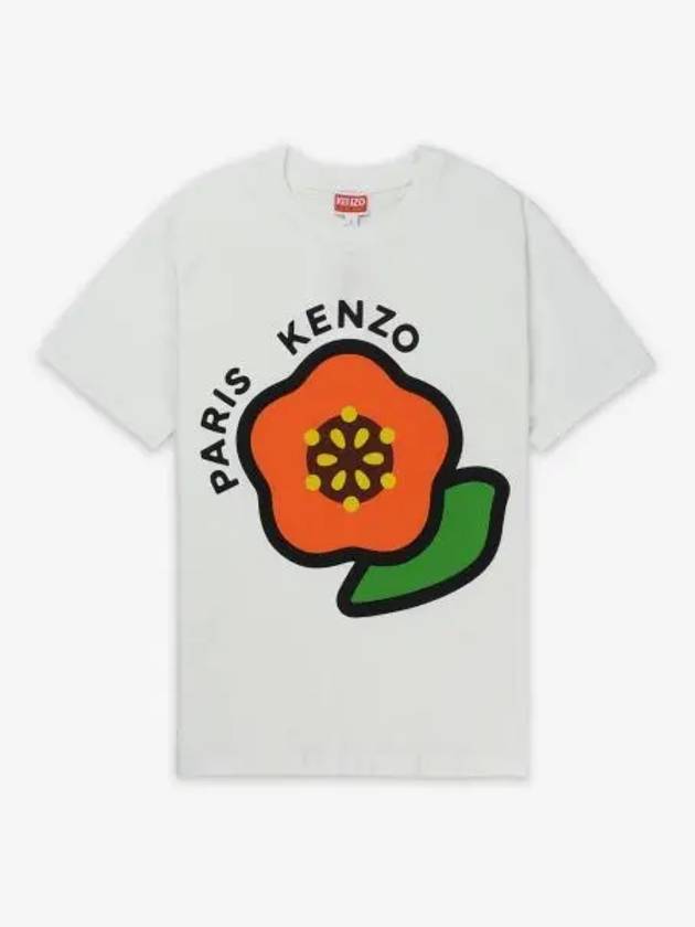 Pop Loose Cotton Short Sleeve T-Shirt White - KENZO - BALAAN 2