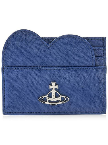 Debbie Logo Heart Card Wallet Blue - VIVIENNE WESTWOOD - BALAAN 1