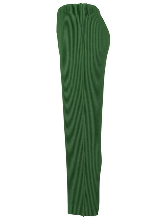 Tailored Pleats Straight Pants Seaweed Green - ISSEY MIYAKE - BALAAN 3